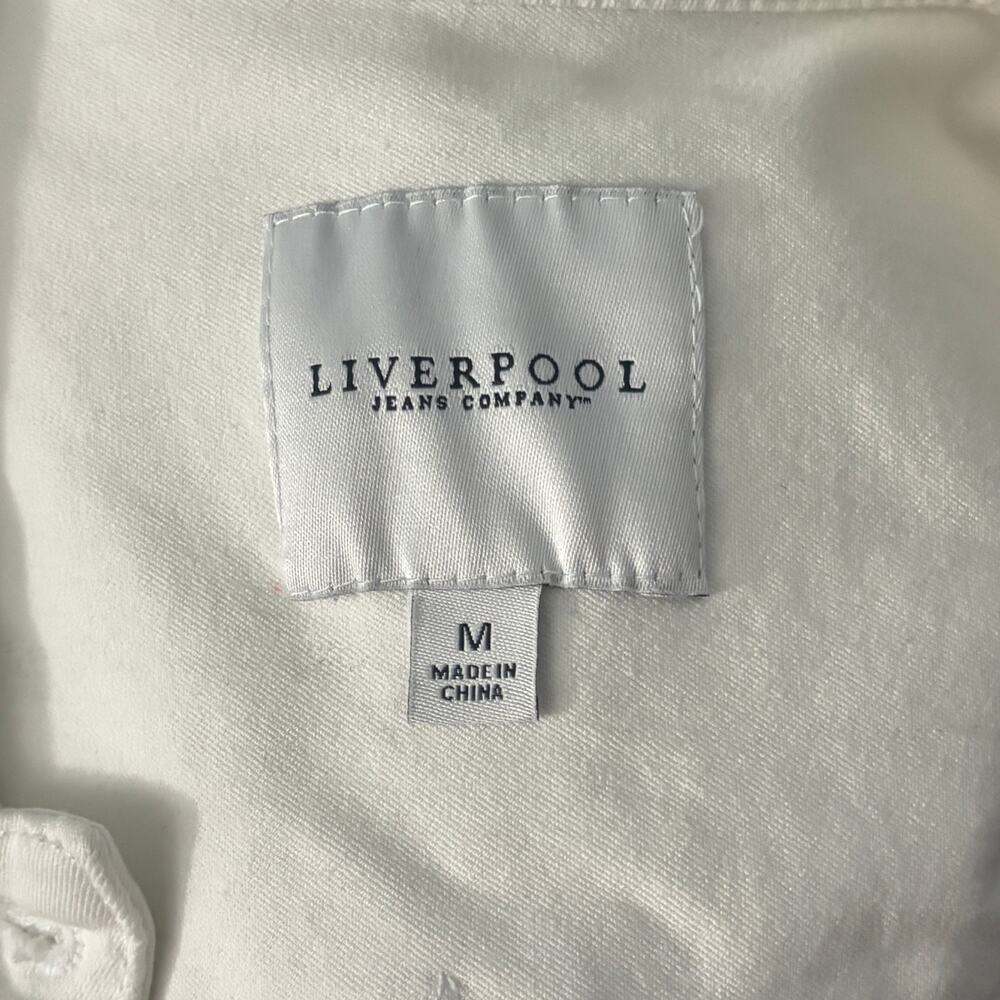 Liverpool Los Angeles Classic Jean Jacket Bright White Size Medium - Picture 8 of 11
